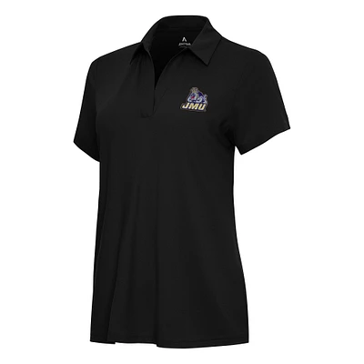 Women's Antigua Black James Madison Dukes Era Polo