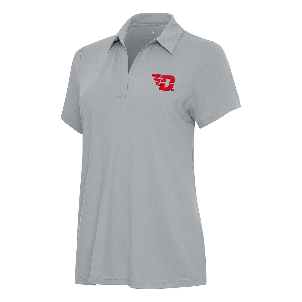 Women's Antigua Gray Dayton Flyers Era Polo