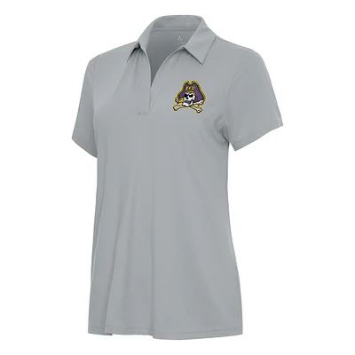 Women's Antigua Gray ECU Pirates Era Polo