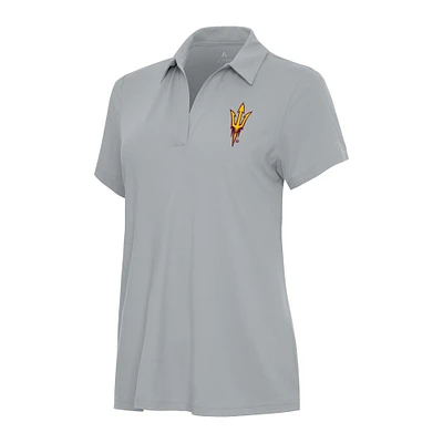 Women's Antigua Gray Arizona State Sun Devils Era Polo