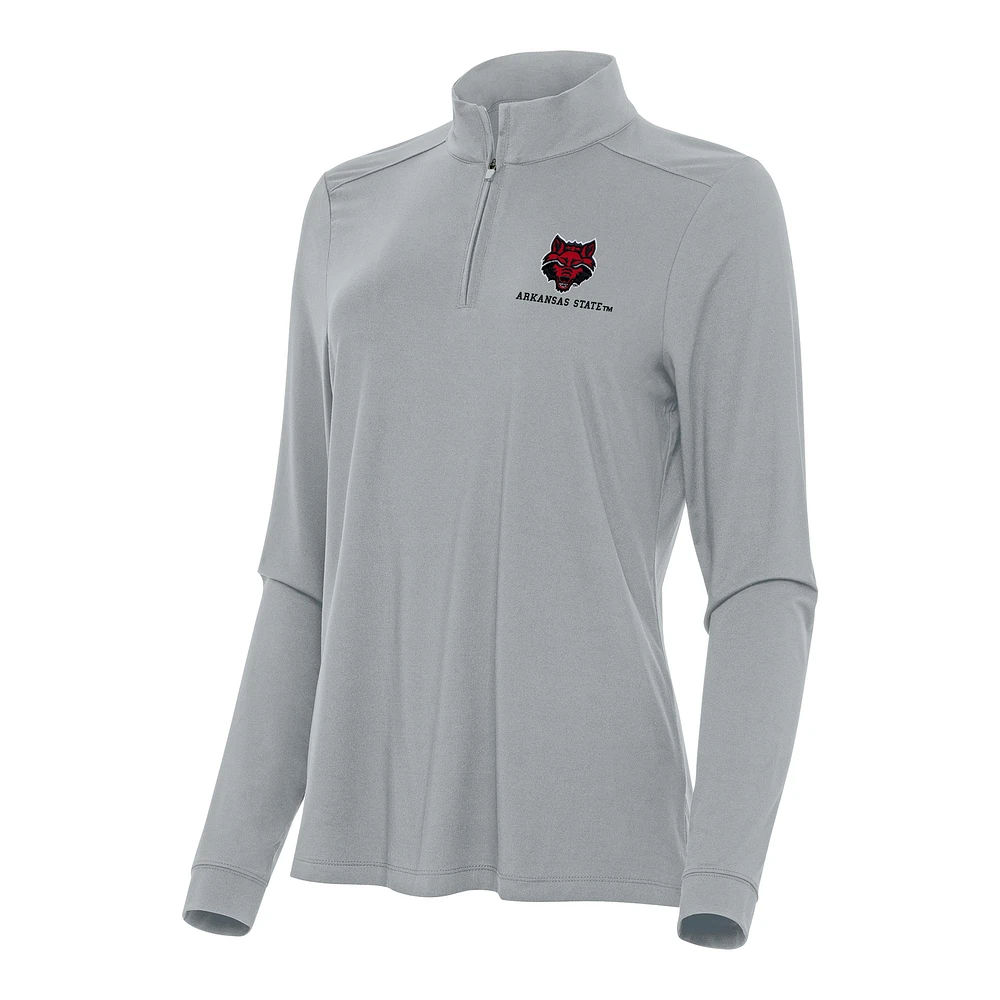 Women's Antigua Arkansas State Red Wolves Intent Quarter-Zip Top
