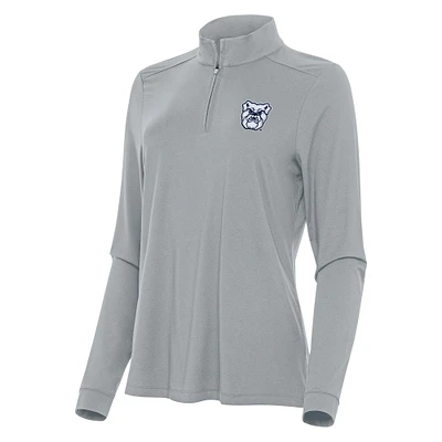Women's Antigua Gray Butler Bulldogs Intent Quarter-Zip Top