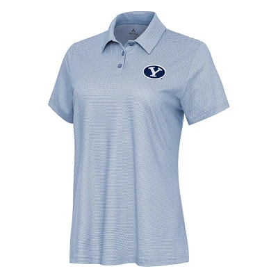 Women's Antigua White/Royal BYU Cougars Rings Polo