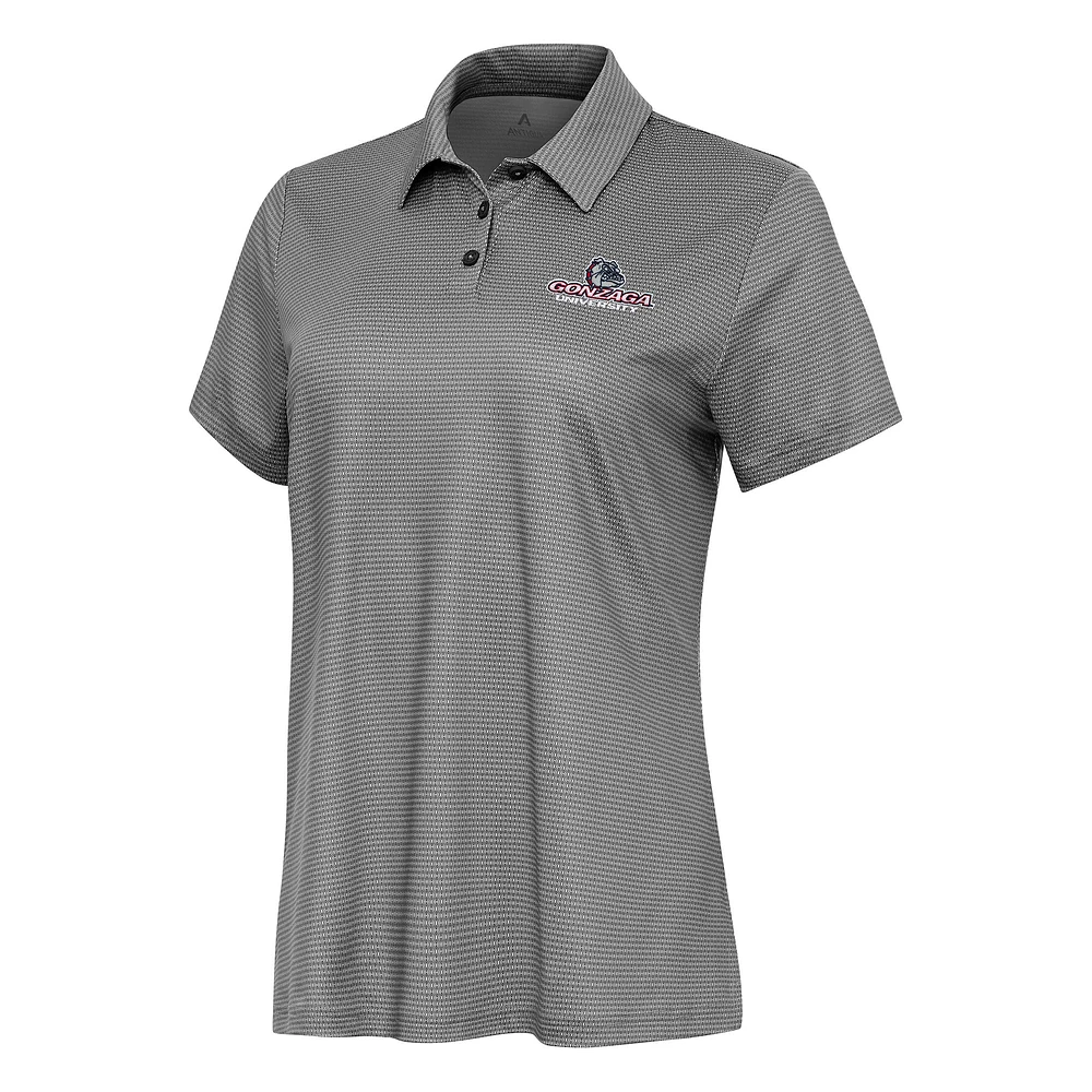 Women's Antigua White/Black Gonzaga Bulldogs Rings Polo