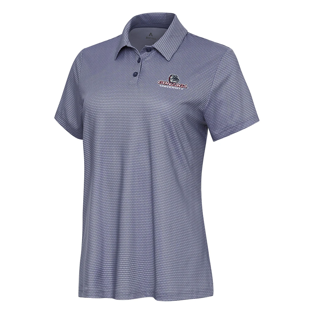 Women's Antigua White/Navy Gonzaga Bulldogs Rings Polo