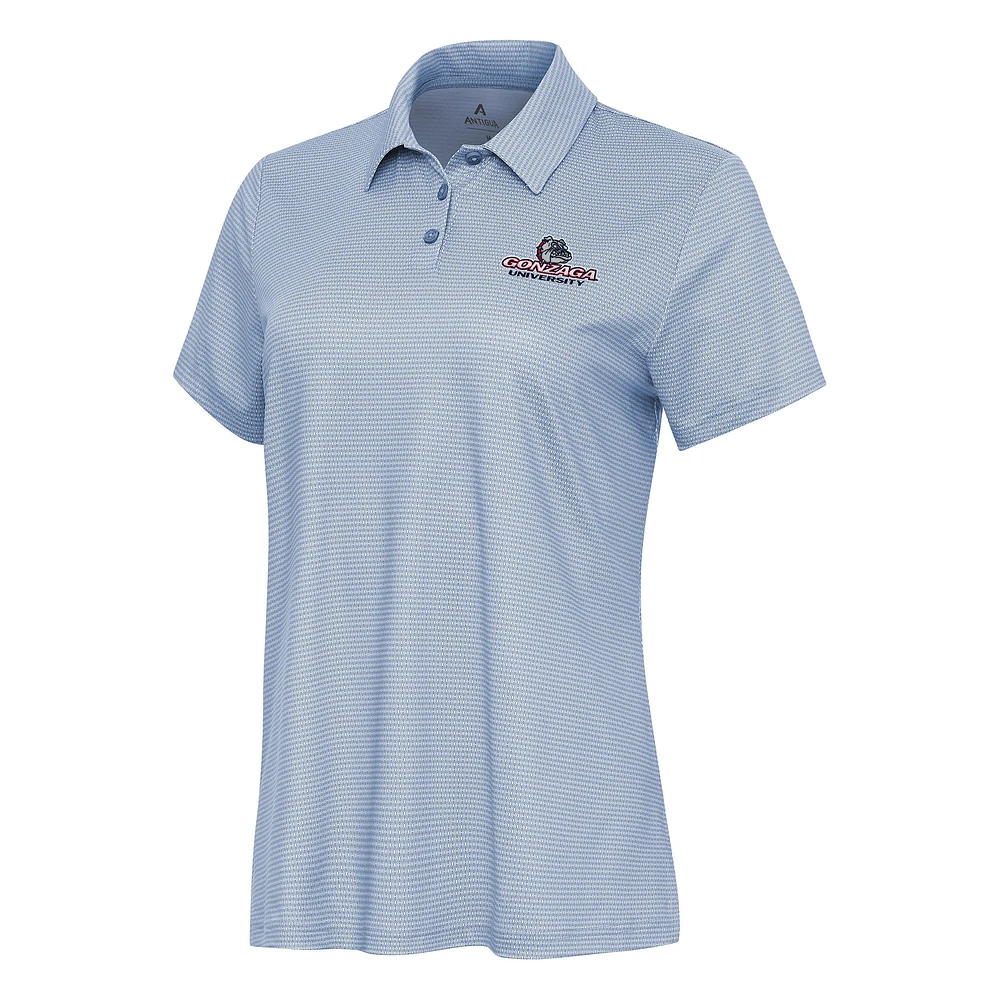 Women's Antigua White/Blue Gonzaga Bulldogs Rings Polo