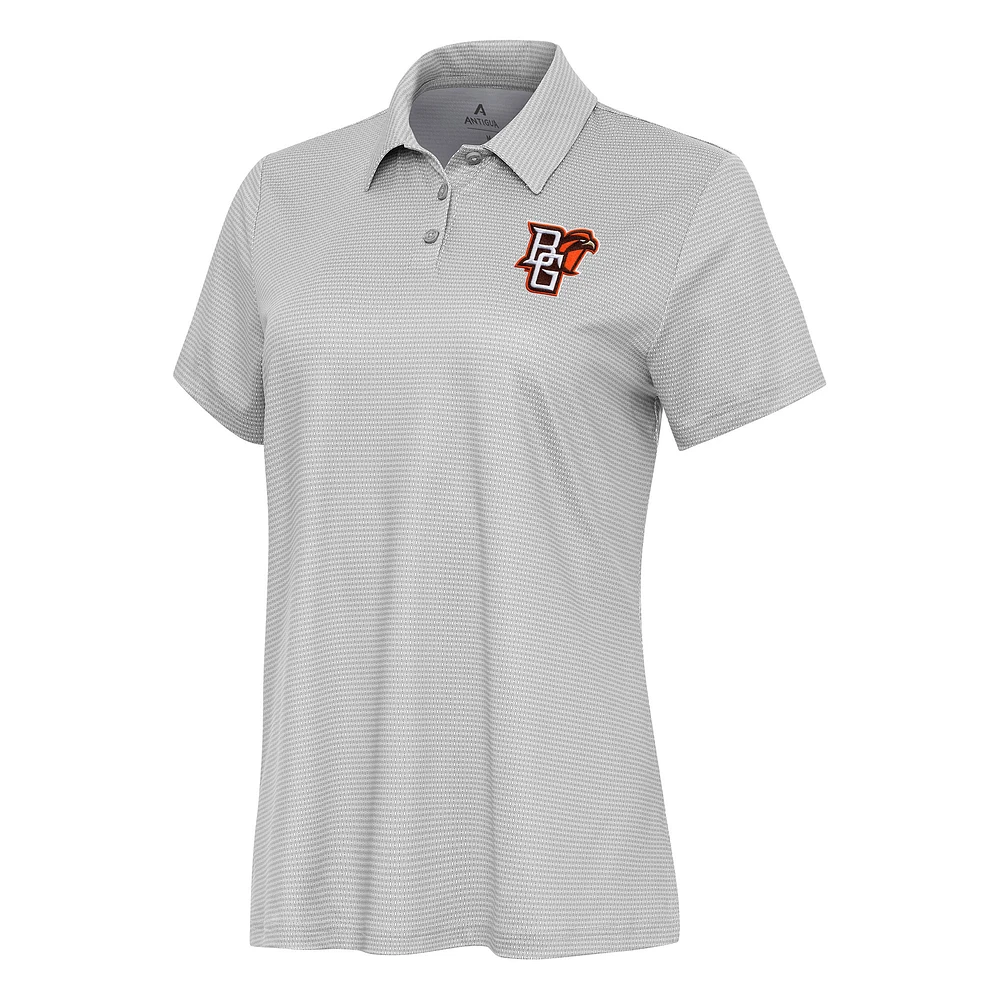 Women's Antigua White/ Bowling Green St. Falcons Rings Polo