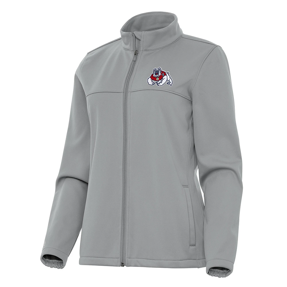 Women's Antigua Fresno State Bulldogs Links 2 Full-Zip Golf Jacket