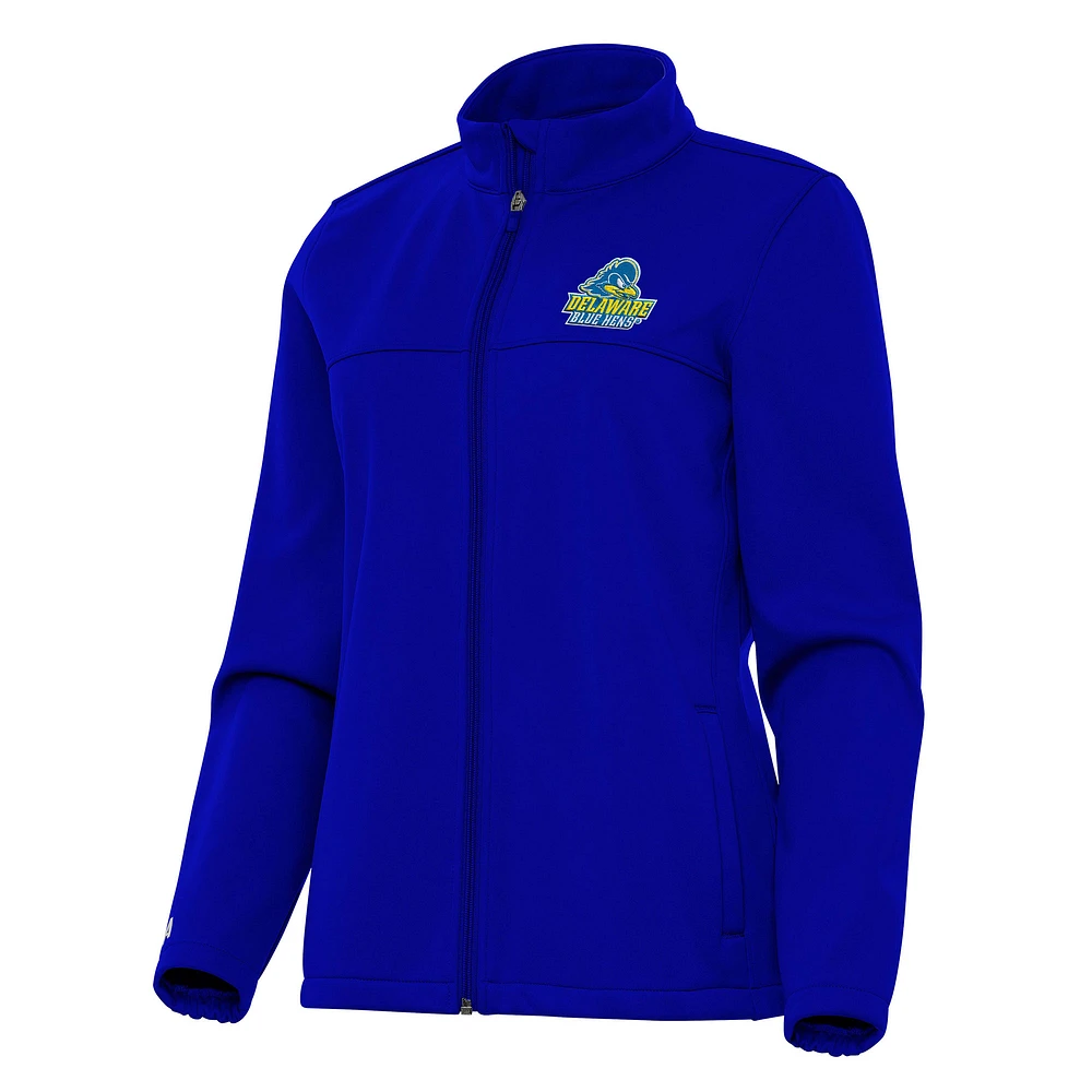 Women's Antigua Royal Delaware Fightin' Blue Hens Links 2 Full-Zip Golf Jacket