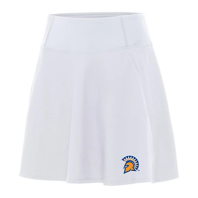 Women's Antigua White San Jose State Spartans Chip Skort