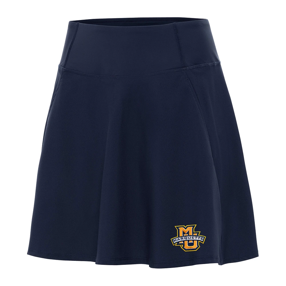 Women's Antigua Navy Marquette Golden Eagles Chip Skort