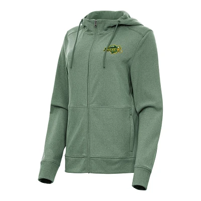 Women's Antigua Hunter Green NDSU Bison Seeker Full-Zip Hoodie