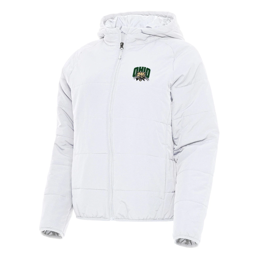 Women's Antigua Ohio Bobcats Universe Full-Zip Puffer Jacket