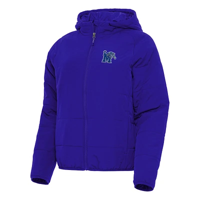 Women's Antigua Royal Memphis Tigers Universe Full-Zip Puffer Jacket