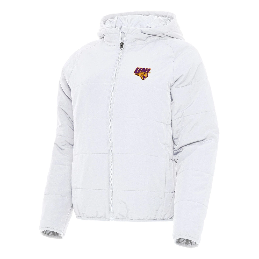 Women's Antigua Northern Iowa Panthers Universe Full-Zip Puffer Jacket