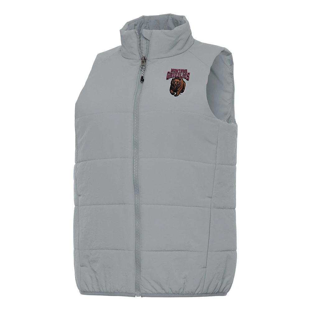 Women's Antigua Gray Montana Grizzlies Experience Full-Zip Vest