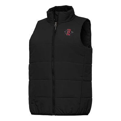 Women's Antigua Black San Diego State Aztecs Experience Full-Zip Vest