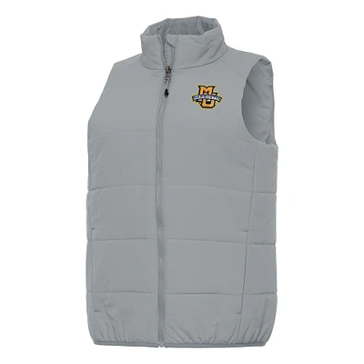 Women's Antigua Gray Marquette Golden Eagles Experience Full-Zip Vest