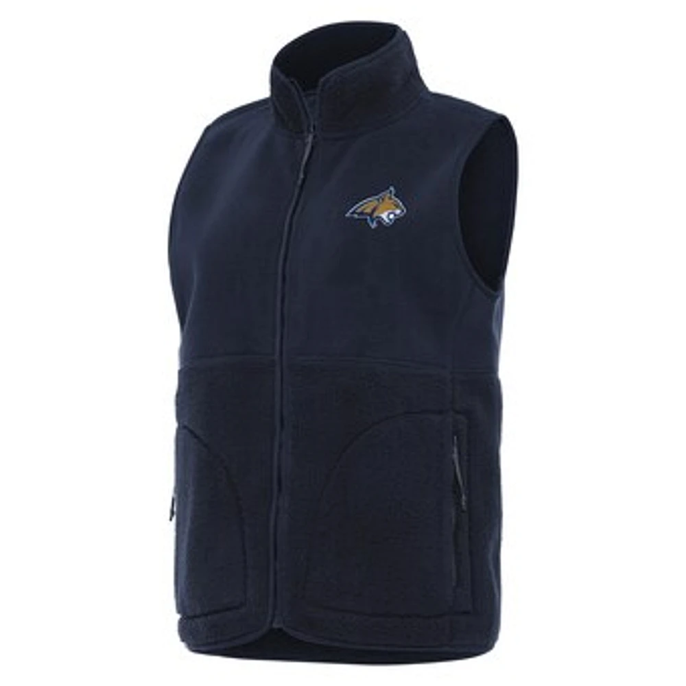 Women's Antigua Navy Montana State Bobcats Nostalgic Full-Zip Vest