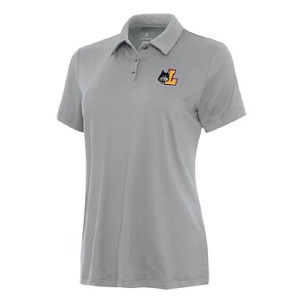 Women's Antigua Gray Loyola Chicago Ramblers Reprocess Polo