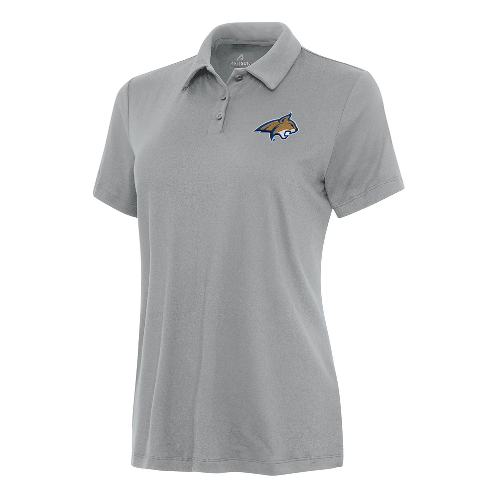 Women's Antigua Gray Montana State Bobcats Reprocess Polo