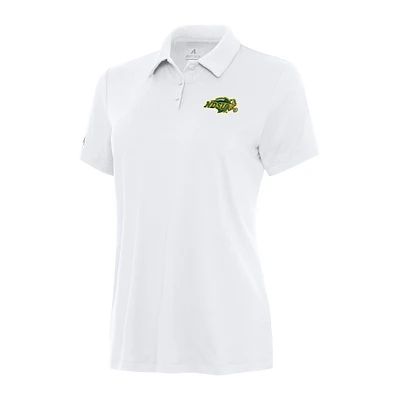 Women's Antigua White NDSU Bison Reprocess Polo