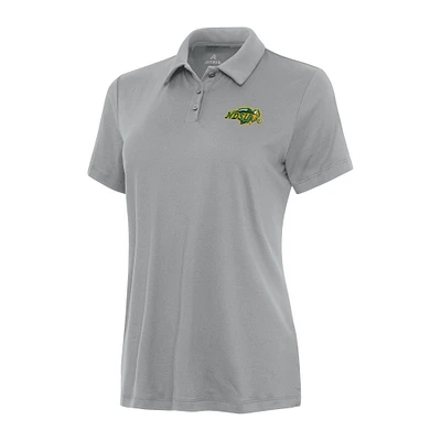 Women's Antigua Gray NDSU Bison Reprocess Polo