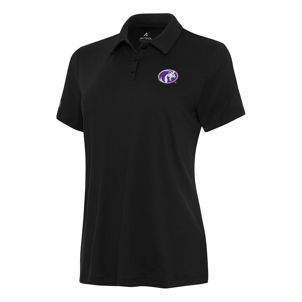 Women's Antigua Black North Alabama Lions Reprocess Polo