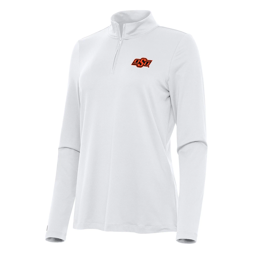 Women's Antigua Oklahoma State Cowboys Reprocess Quarter-Zip Top