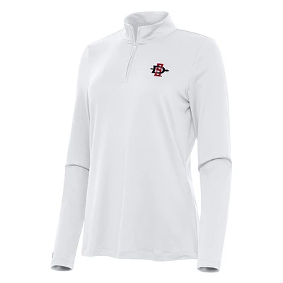 Women's Antigua San Diego State Aztecs Reprocess Quarter-Zip Top