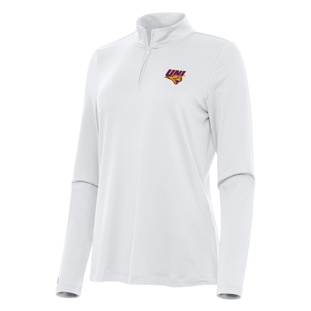 Women's Antigua Northern Iowa Panthers Reprocess Quarter-Zip Top