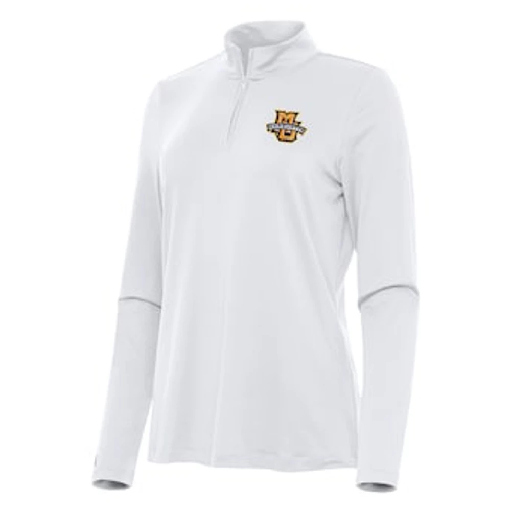 Women's Antigua Marquette Golden Eagles Reprocess Quarter-Zip Top