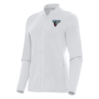 Women's Antigua White Maine Black Bears Continual Full-Zip Jacket