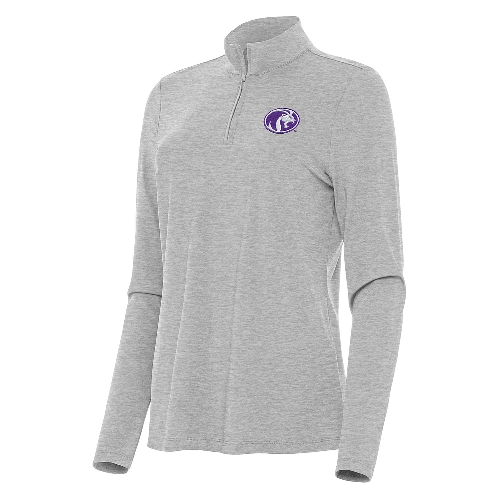 Women's Antigua Heather North Alabama Lions Bright Quarter-Zip Top