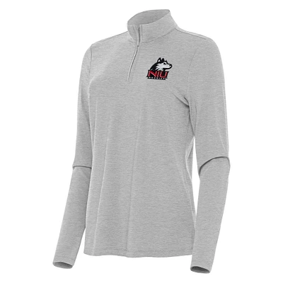 Women's Antigua Heather Northern Illinois Huskies Bright Quarter-Zip Top