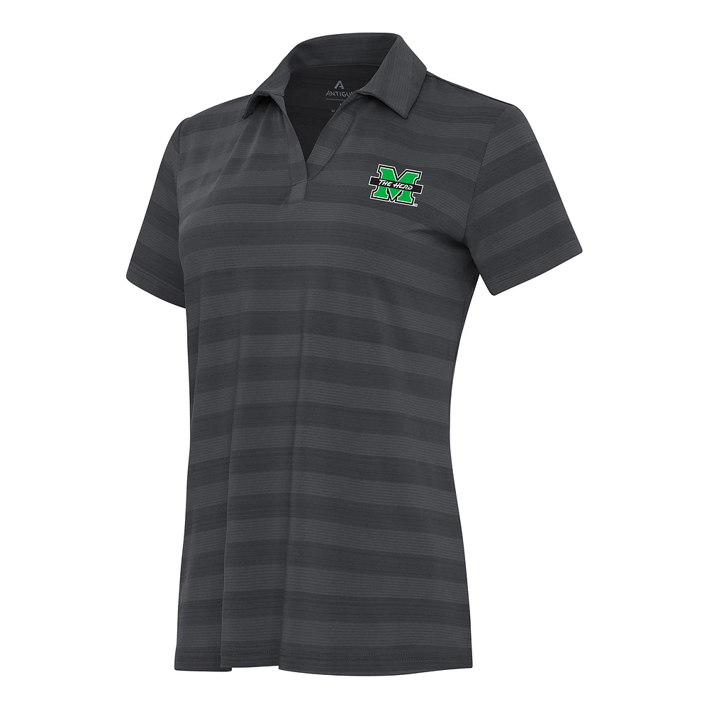 Women's Antigua Pewter Marshall Thundering Herd Tunnel Polo