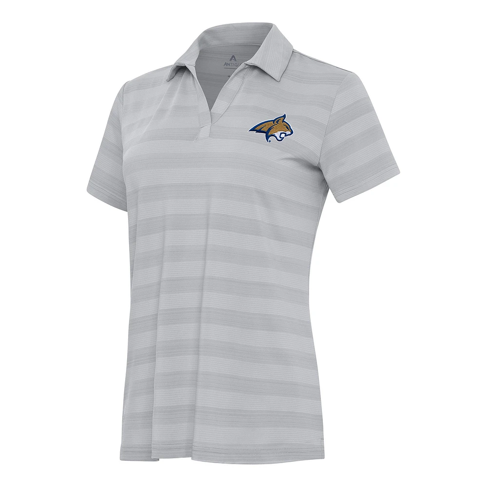 Women's Antigua Gray Montana State Bobcats Tunnel Polo