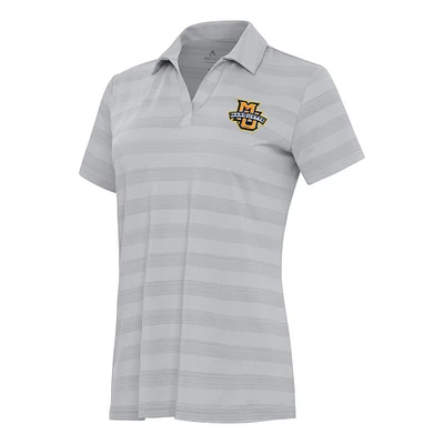 Women's Antigua Gray Marquette Golden Eagles Tunnel Polo