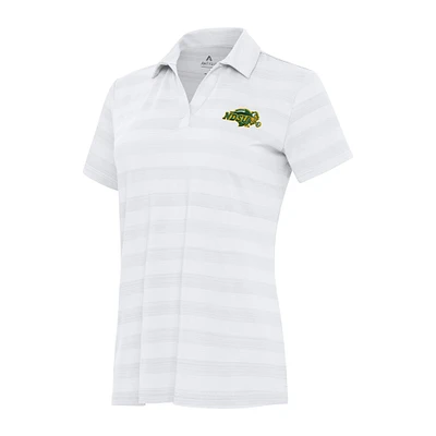 Women's Antigua White NDSU Bison Tunnel Polo