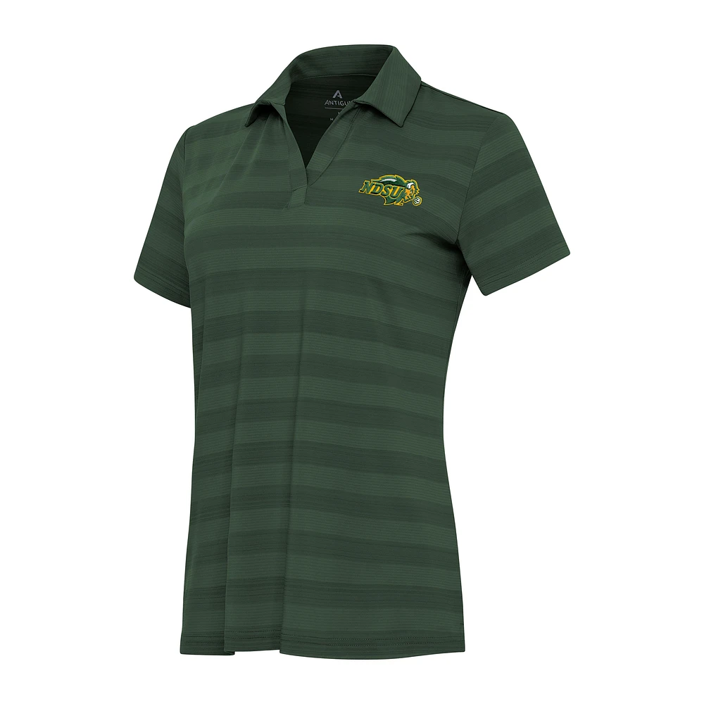 Women's Antigua Green NDSU Bison Tunnel Polo