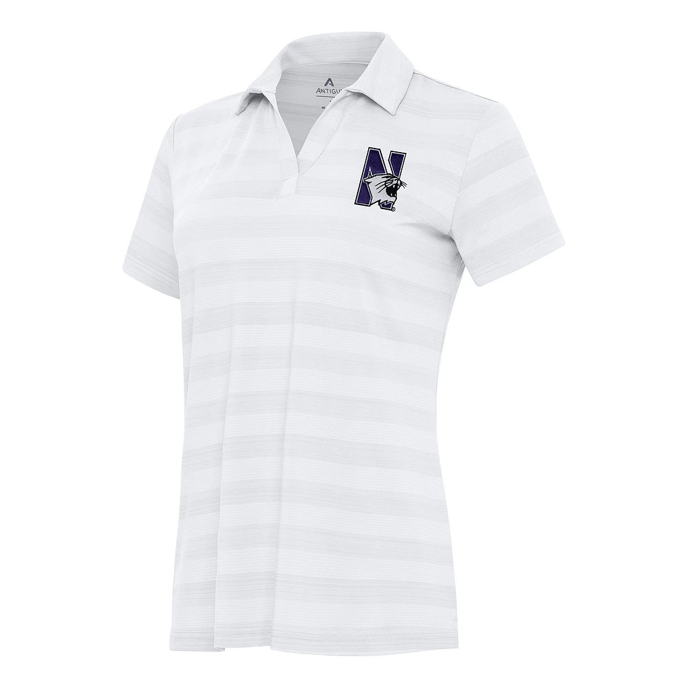 Women's Antigua White Northwestern Wildcats Tunnel Polo
