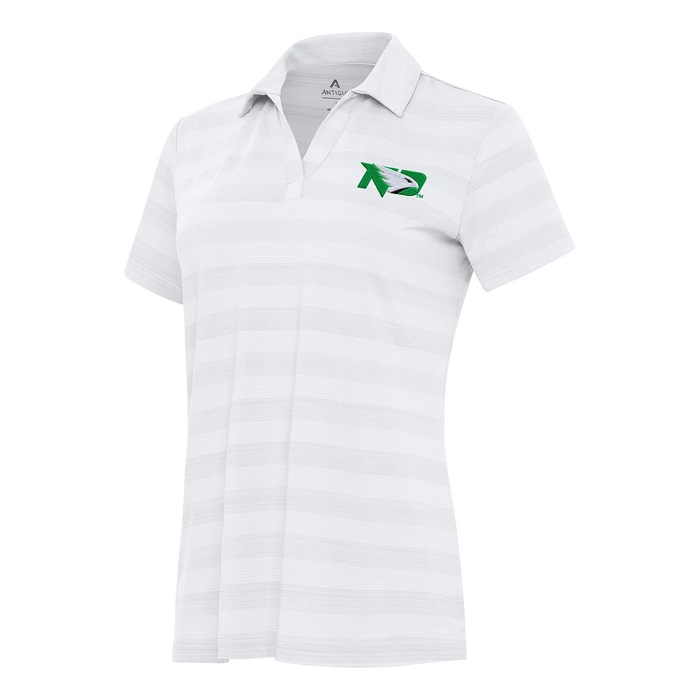 Women's Antigua White North Dakota Tunnel Polo