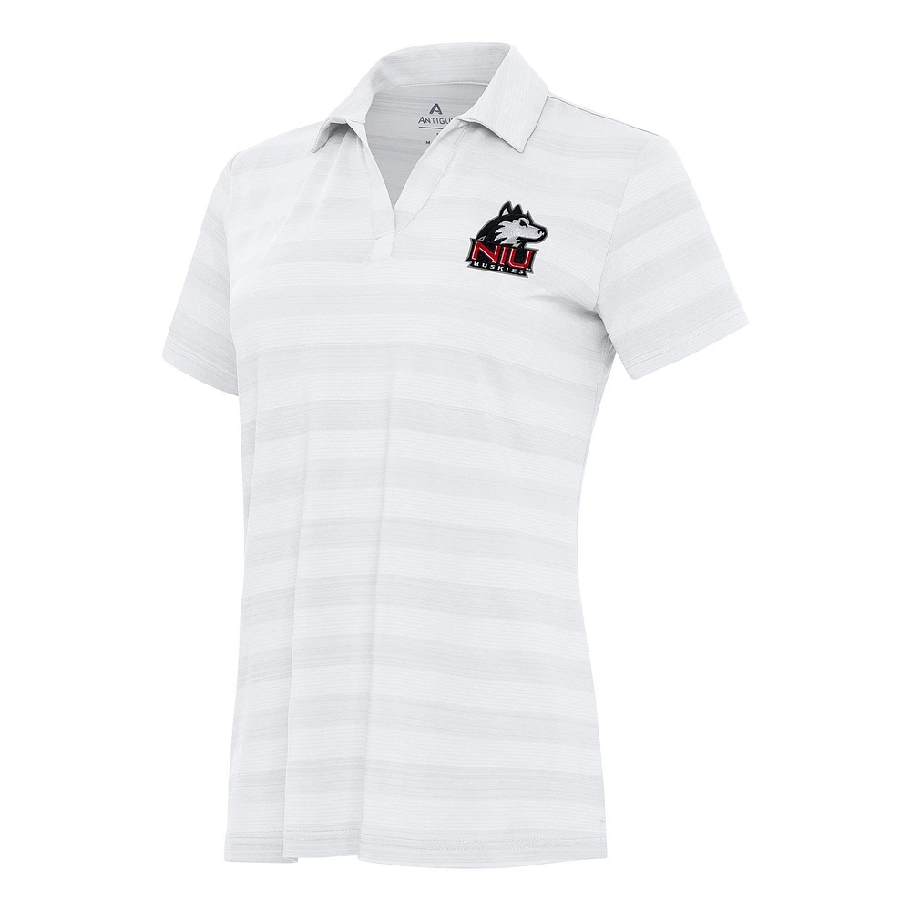 Women's Antigua White Northern Illinois Huskies Tunnel Polo
