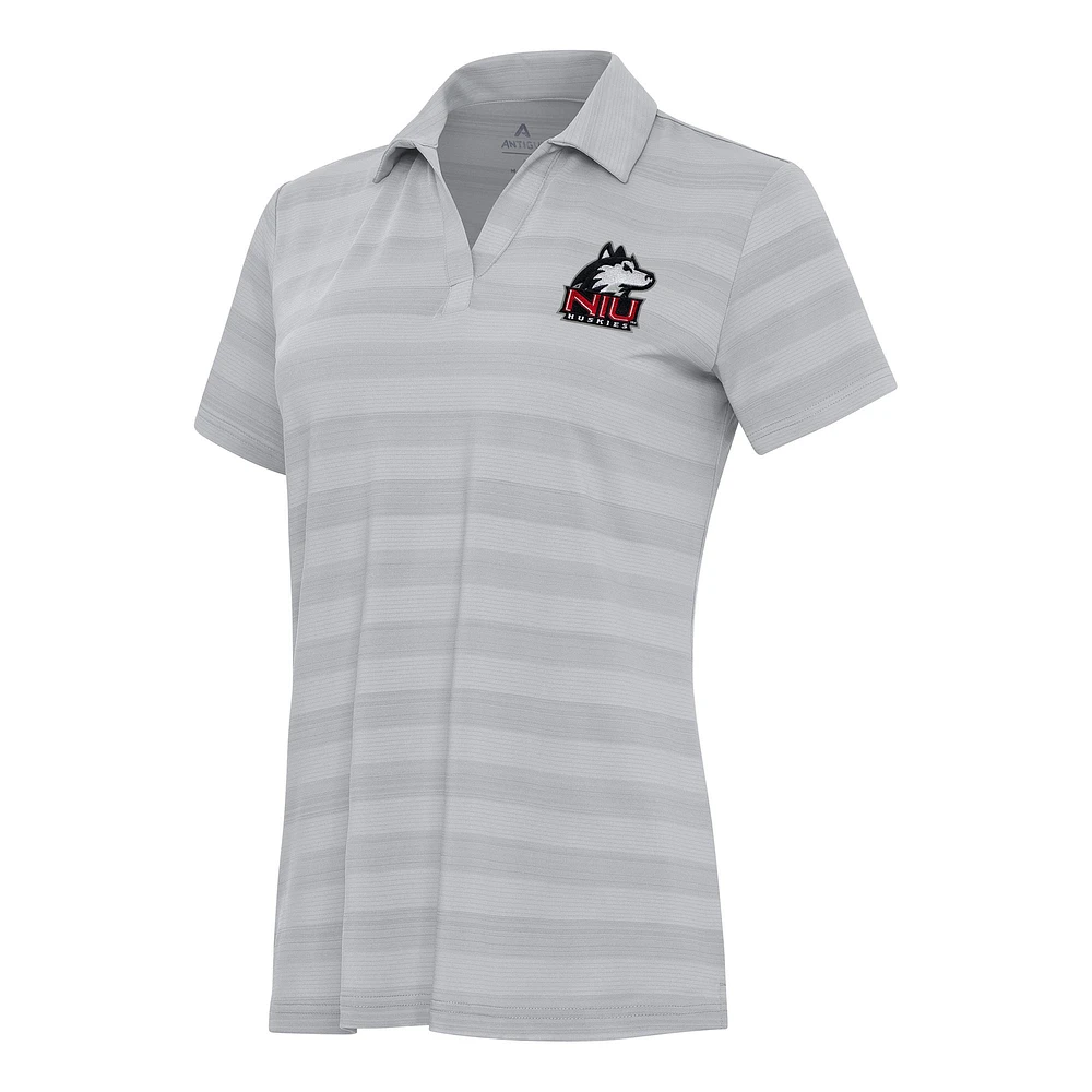 Women's Antigua Gray Northern Illinois Huskies Tunnel Polo