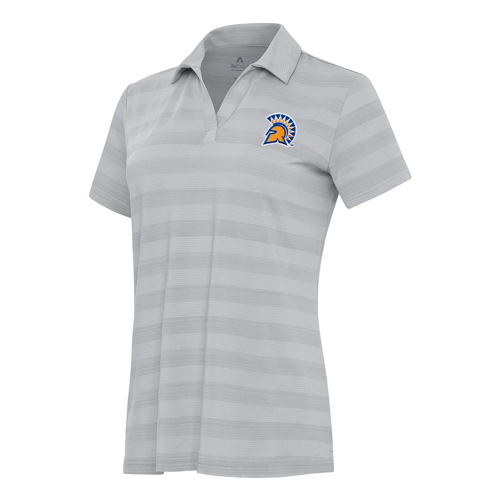 Women's Antigua Gray San Jose State Spartans Tunnel Polo