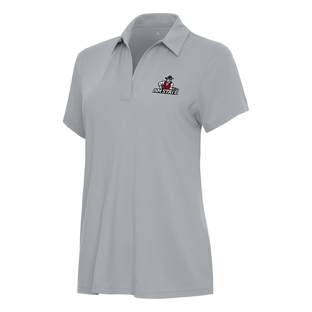 Women's Antigua Gray New Mexico State Aggies Era Polo