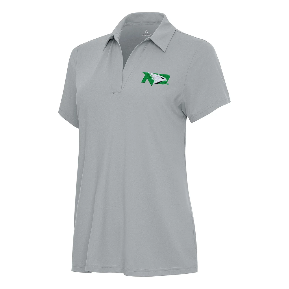Women's Antigua Gray North Dakota Era Polo