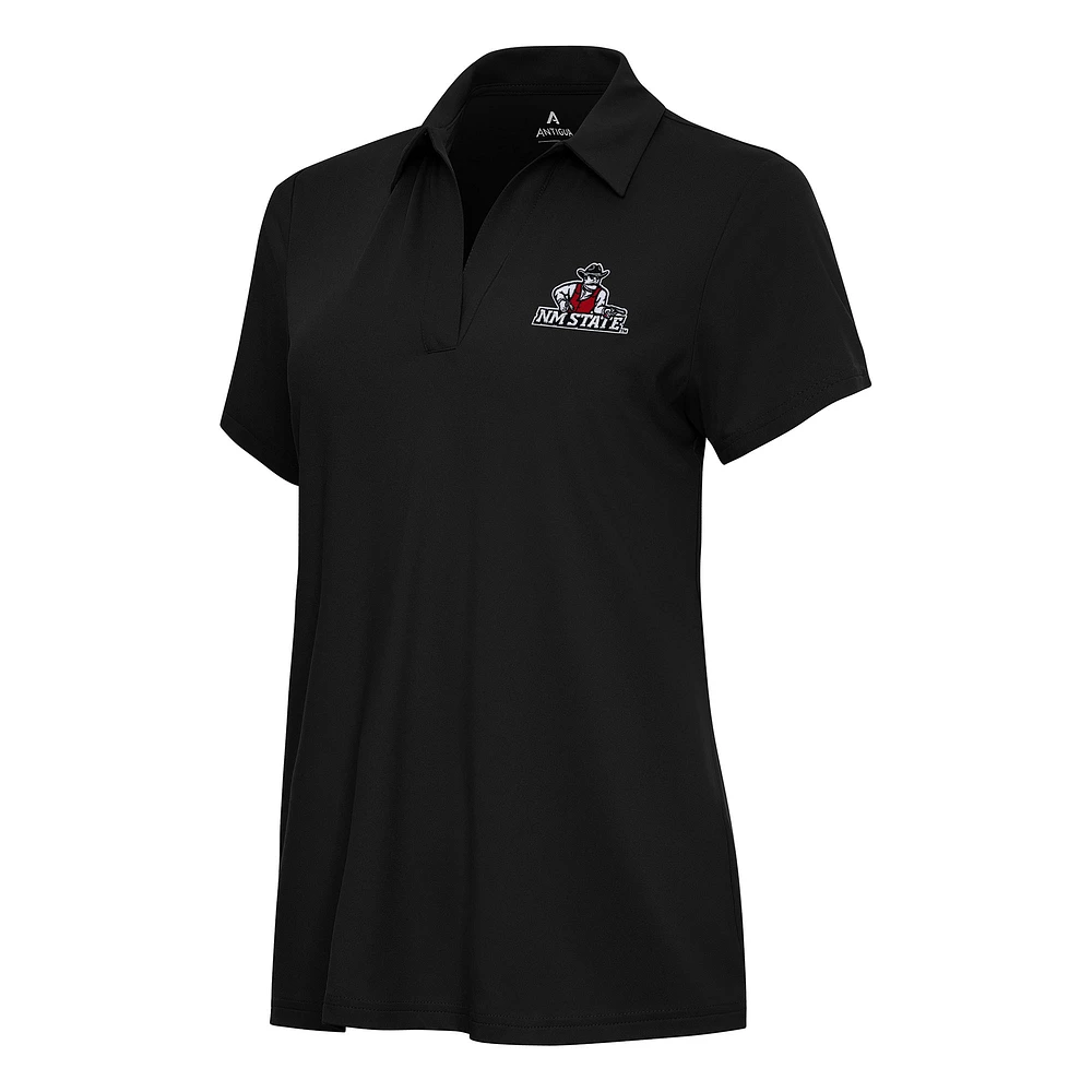 Women's Antigua Black New Mexico State Aggies Era Polo