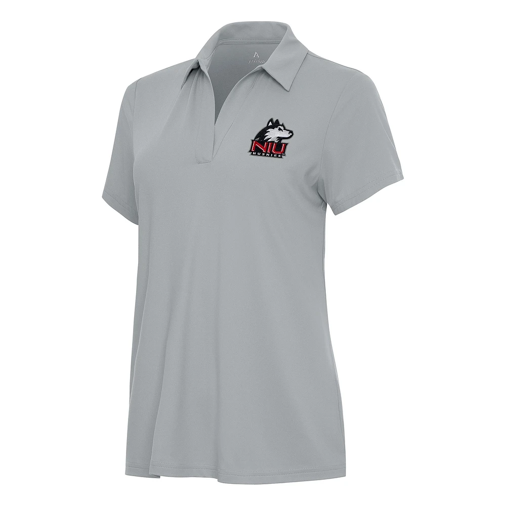 Women's Antigua Gray Northern Illinois Huskies Era Polo