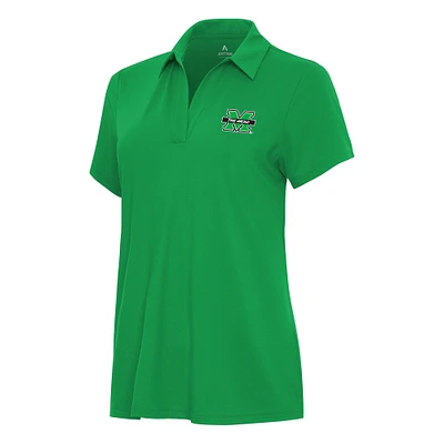 Women's Antigua Kelly Green Marshall Thundering Herd Era Polo